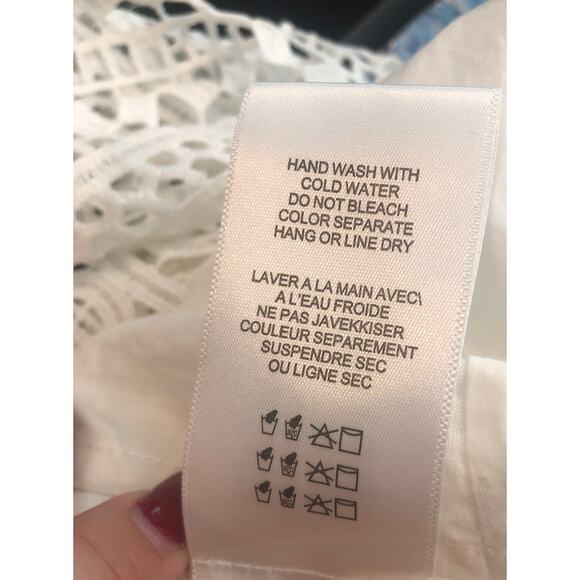 NEW Sold Out NWT Anthropologie White Ruffled Lace Square Neck Tank Ivory Bride‎ - Picture 15 of 16